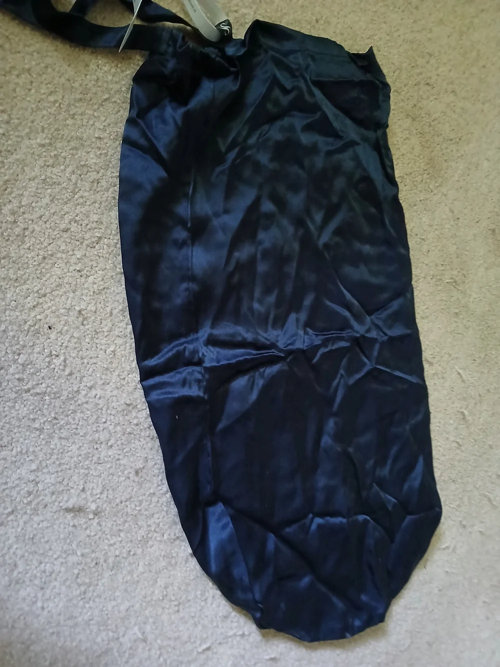 SilkSilky Navy Satin Sleep Bonnet For Long Hair
